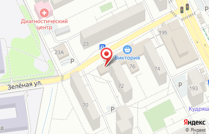 Секонд-хенд Зеленый на карте