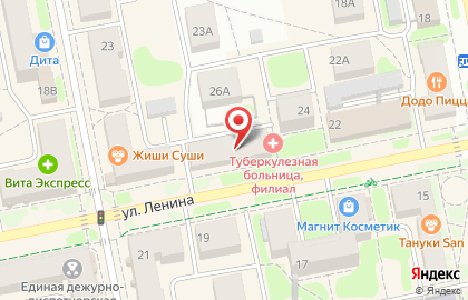 Челябинский областной противотуберкулезный диспансер на улице Ленина в Чебаркуле на карте