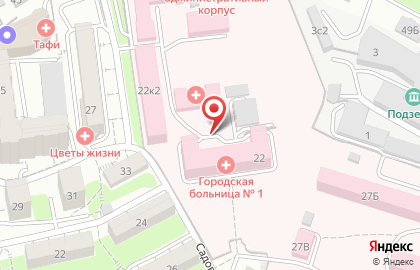 Городская клиническая больница №1 на Садовой улице на карте