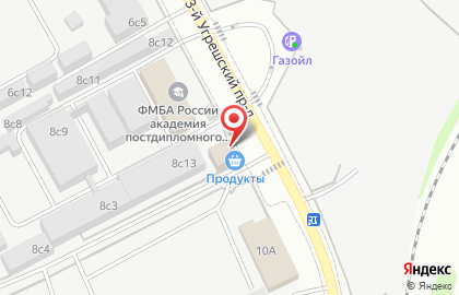 Мини-маркет на Угрешской на карте
