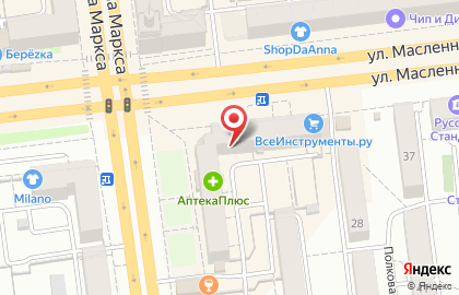 Магазин нижнего белья Радость на проспекте Карла Маркса на карте