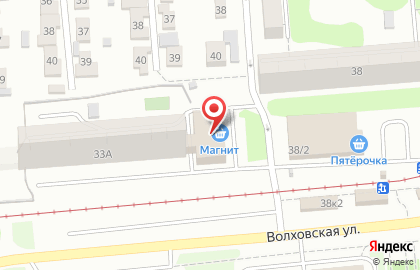 Магазин косметики и бытовой химии Магнит Косметик на Волховской улице на карте