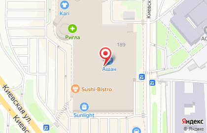 Сеть магазинов и гипермаркетов укрепления семьи Розовый Кролик на Киевской улице на карте