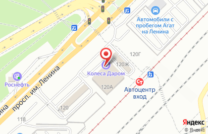 Шинный центр Колеса Даром в Краснооктябрьском районе на карте