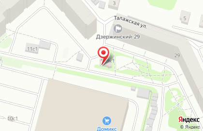 Продовольственный магазин на проспекте Дзержинского на карте