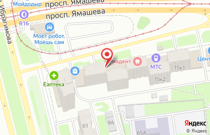 Магазин автомасел и автоаксессуаров и автоаксессуаров на проспекте Ямашева на карте