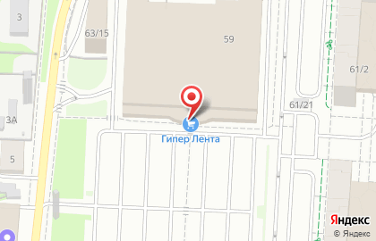 Гипермаркет Лента в Томске на карте