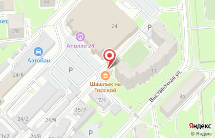 Ленинский район Киоск по продаже фруктов и овощей на Выставочной улице на карте
