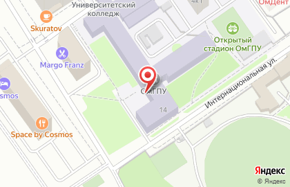 Омский государственный педагогический университет на набережной Тухачевского на карте