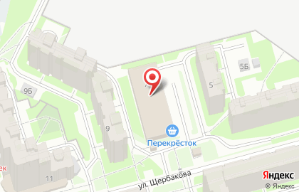 Перекресток в Приморском районе на карте