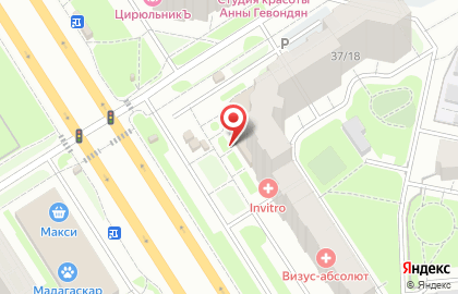 Цветочный магазин Цветторг в Фрунзенском районе на карте
