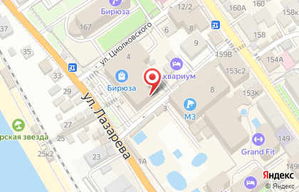 Супермаркет цифровой и бытовой техники DNS на улице Циолковского на карте