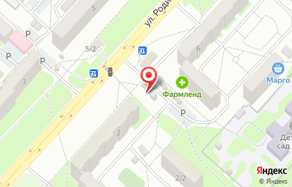 Киоск по продаже фруктов и овощей в Дзержинском районе на карте