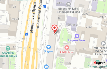 Служба доставки цветов GeoFlowers на Новинском бульваре на карте