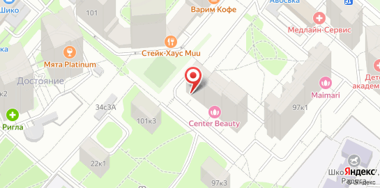 Салон красоты Xsize на метро Молодёжная на карте