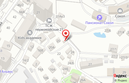 Продуктовый магазин в Сочи на карте