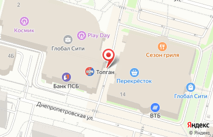 Банкомат Росбанк на метро Южная на карте