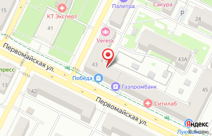 Капускосметик на Первомайской улице на карте