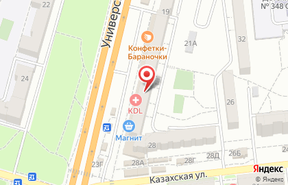 Волгоградский филиал Банкомат, Балтийский банк на Университетском проспекте, 23 на карте