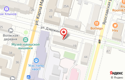 Волга-Тур на улице Дзержинского на карте
