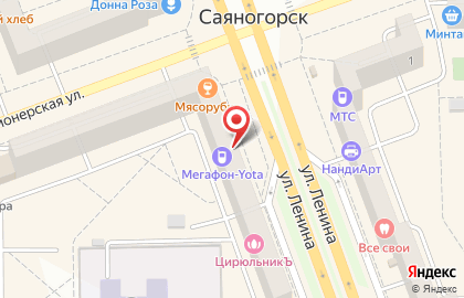 Салон связи МегаФон в Саяногорске на карте