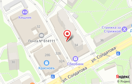 Семья на улице Солдатова на карте
