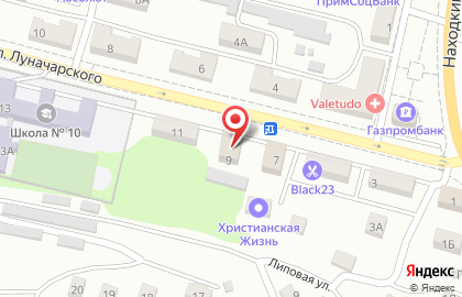 Сервис по доставке еды Chibbis на улице Луначарского на карте