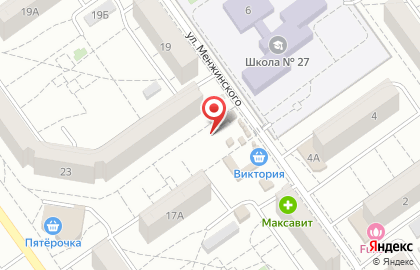 Магазин Волжские колбасы на улице Менжинского на карте