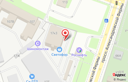 Магазин низких цен Светофор в Санкт-Петербурге на карте