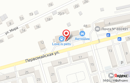 Автомаркет Автошик на Первомайской улице на карте