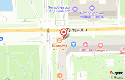 Бистро Шаверма Экспресс в Московском районе на карте