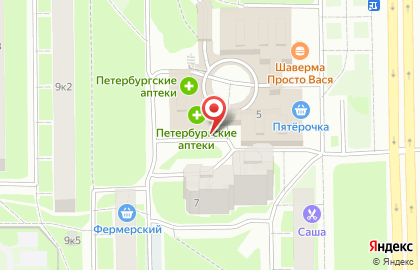 Магазин канцтоваров в Санкт-Петербурге на карте