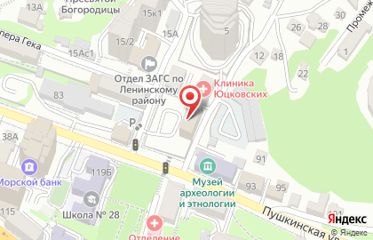 Банкомат Газпромбанк, филиал в г. Владивостоке на Пушкинской улице на карте