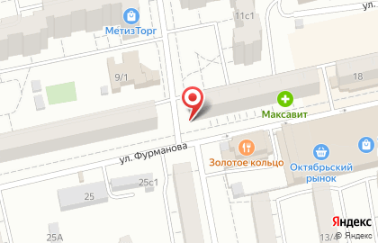 Кондитерский магазин Сластена на улице Фурманова на карте