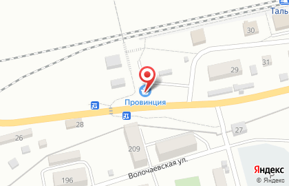 Продуктовый магазин Провинция на Волочаевской улице на карте