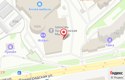 Гипермаркет Магнит Семейный на улице Ленинградской на карте