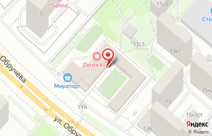 Магазин косметики и нижнего белья и нижнего белья в Обручевском районе на карте