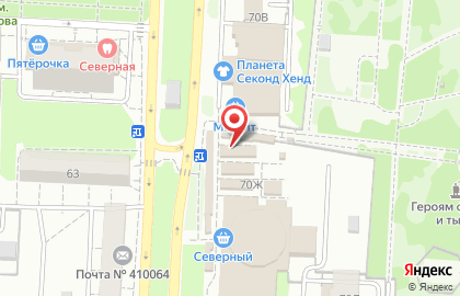 Магазин фастфудной продукции Горячий лаваш из тандыра в Ленинском районе на карте