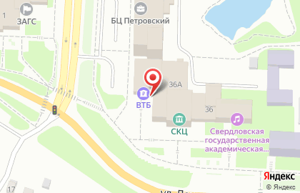 Банк ВТБ в Екатеринбурге на карте