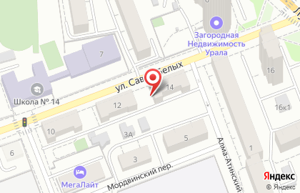 Торговая компания Уралхимпродукт в Октябрьском районе на карте