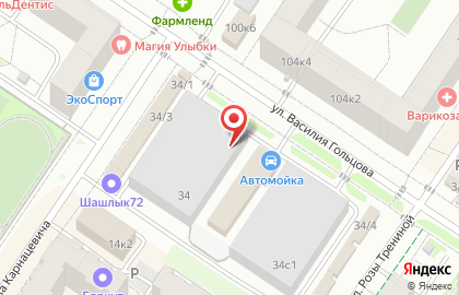 Автомойка в Тюмени на карте