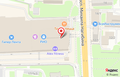 Ювелирный салон Адамас на проспекте Михаила Нагибина на карте