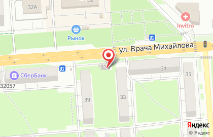 Магазин Генеральские колбасы на улице Врача Михайлова на карте