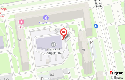 Детский сад №36 в Московском районе на карте