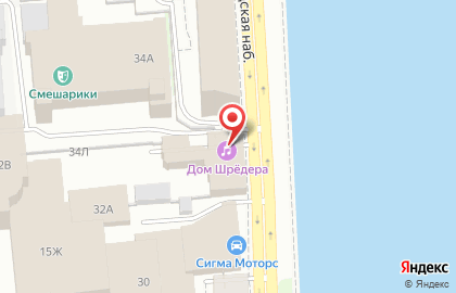 Драйвер на Петроградской набережной на карте