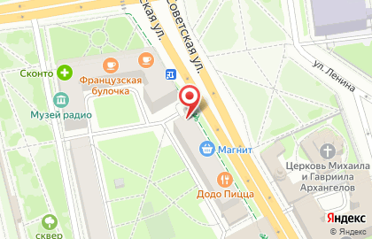 Киоск по продаже печатной продукции Псков-Печать на Советской улице, 1/3 киоск на карте