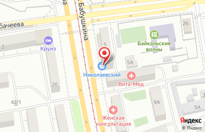 Универсам Николаевский в Октябрьском районе на карте