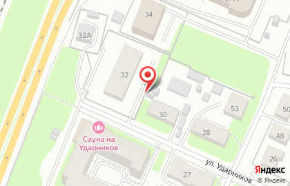 Ударник, ТСЖ на улице Ударников на карте
