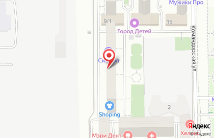 Агентство недвижимости Время на Командорской улице на карте
