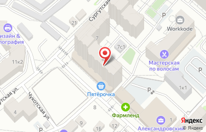 Центр присмотра за детьми Чебурашки на улице Циолковского на карте